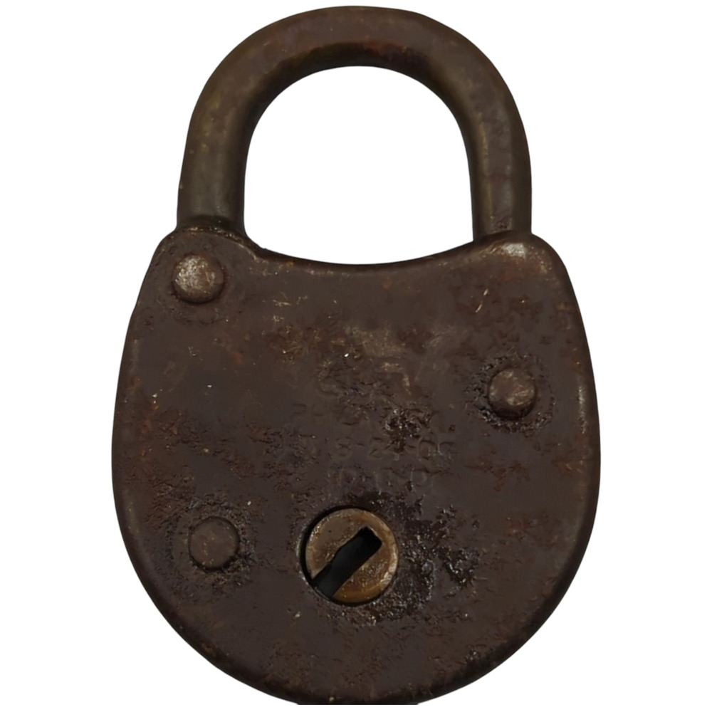 Antique Miloco Brass Lever Padlock Small Lock Vintage No Key - Picture 2 of 6